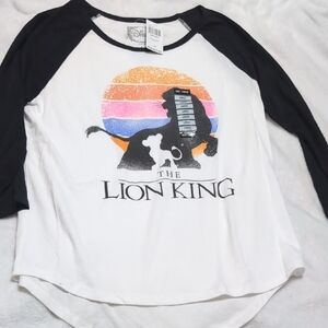 Disney The Lion King Black and White Raglan Tee